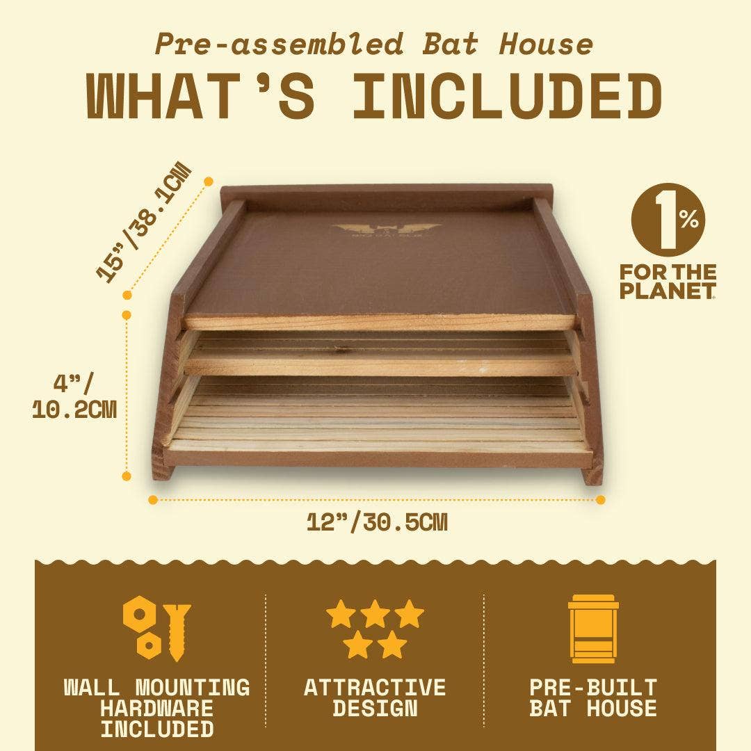 Big Bat Box – wholesale Bird house – Two-Chamber Bat House (Black)2