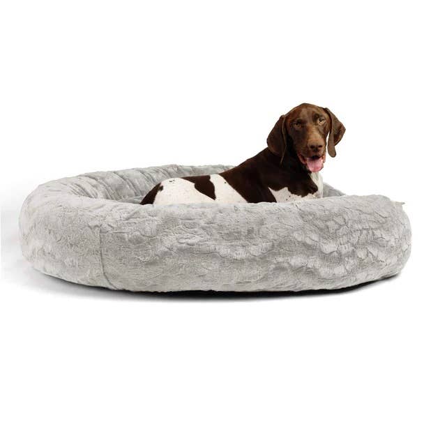 Best Friends by Sheri Lux Donut Dog Bed Grey 45"x45" for wholesale by Pet Palette Distribution