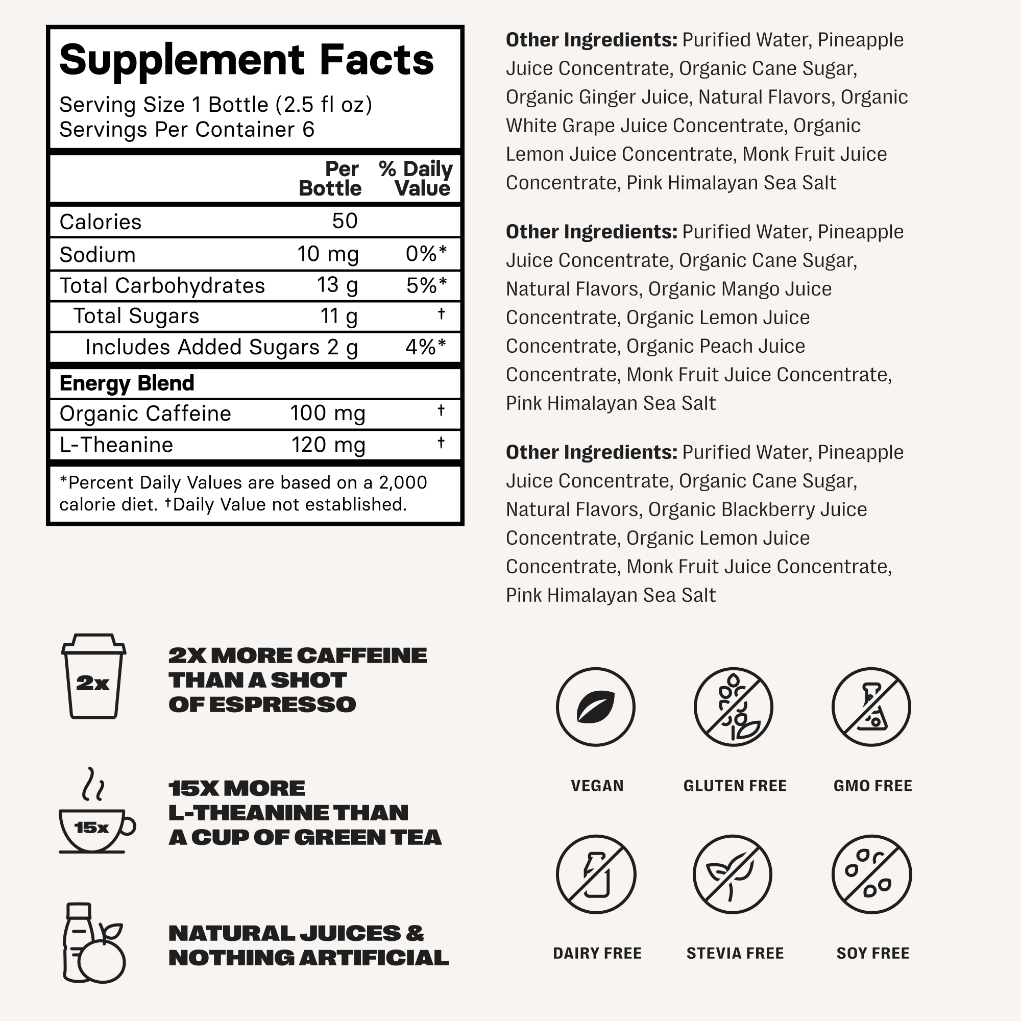 Proper Wild - Wholesale Sports/Energy Drink - Proper Wild Clean Energy & Focus Shots (6-Pack)6