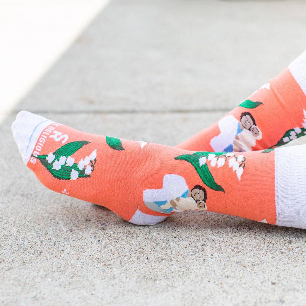 Sock Religious - Wholesale Socks - Unisex - St. Gianna Molla Adult Socks4