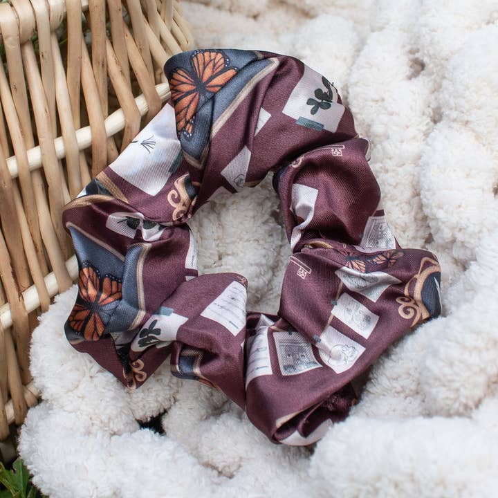 Meaggie Moos - Wholesale Scrunchie - Women's - Bookish Satin Scrunchie | Dark Academia0