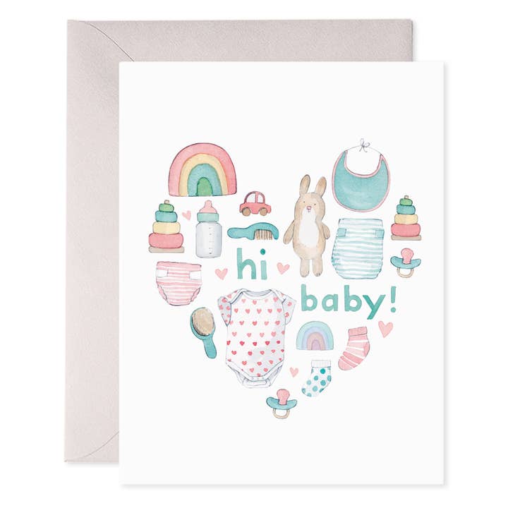 E. Frances Paper - Wholesale Baby Card - Baby Heart Greeting Card