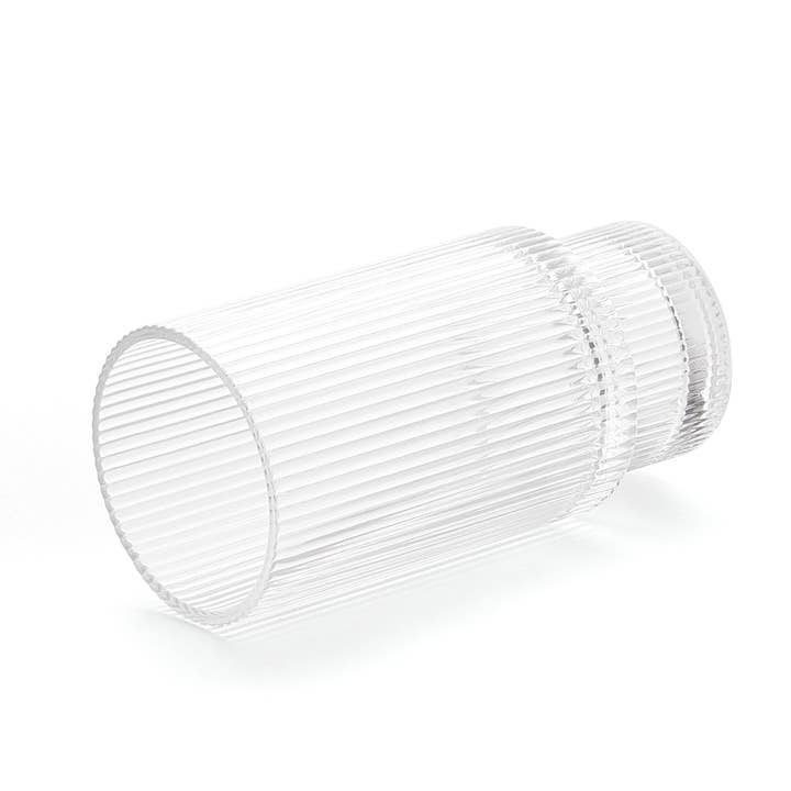 The Wine Savant / Khen Glassware - Wholesale Cocktail/Liquor Glass - Vintage Art Deco Crystal Highball Ribbed Glass Set of 42