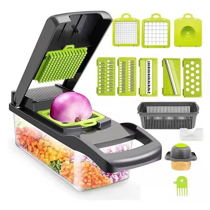 12-i-1 grøntsagshakker til køkkenbrug for engroshandel hos Haaro