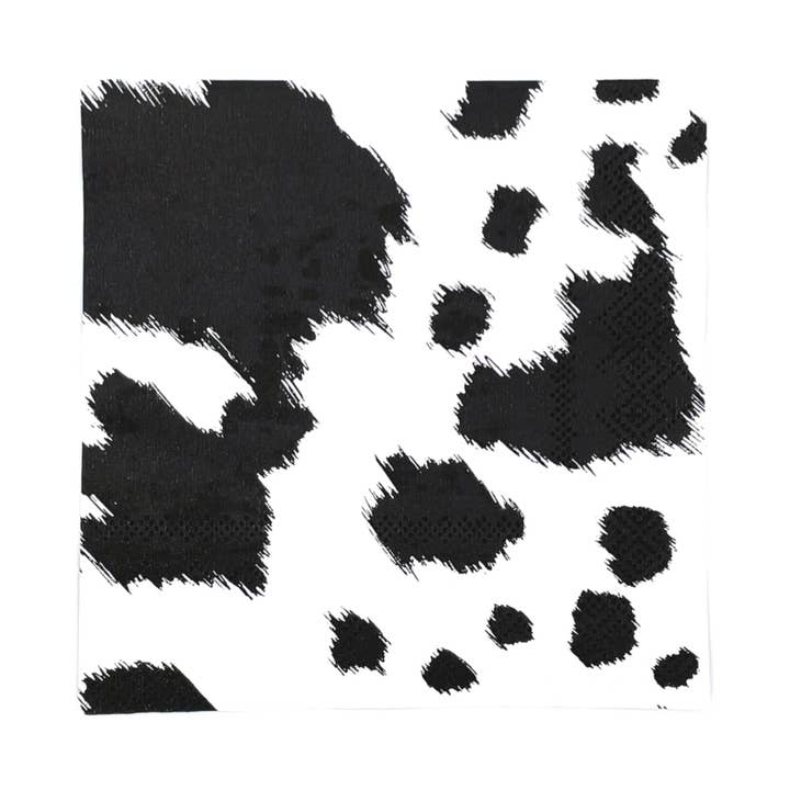 Servilletas de cóctel de piel de vaca negra (juego de 20) para venta al por mayor de Party West