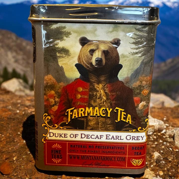Montana Farmacy - Wholesale Tea Bags - Duke Of Decaf Earl Grey Teddy Bear Travel Tea Tin Tea Bags
