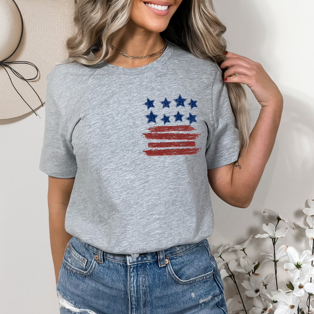 XO, Hannah - Vente T-shirt à imprimés – femme - FRONT & BACK aime Jésus et l'Amérique aussi7