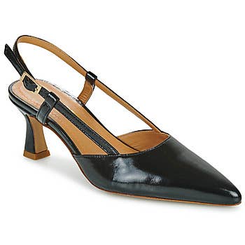 Lison - Décolleté slingback nera con tacco a rocchetto per la vendita all'ingrosso da parte di JB Martin