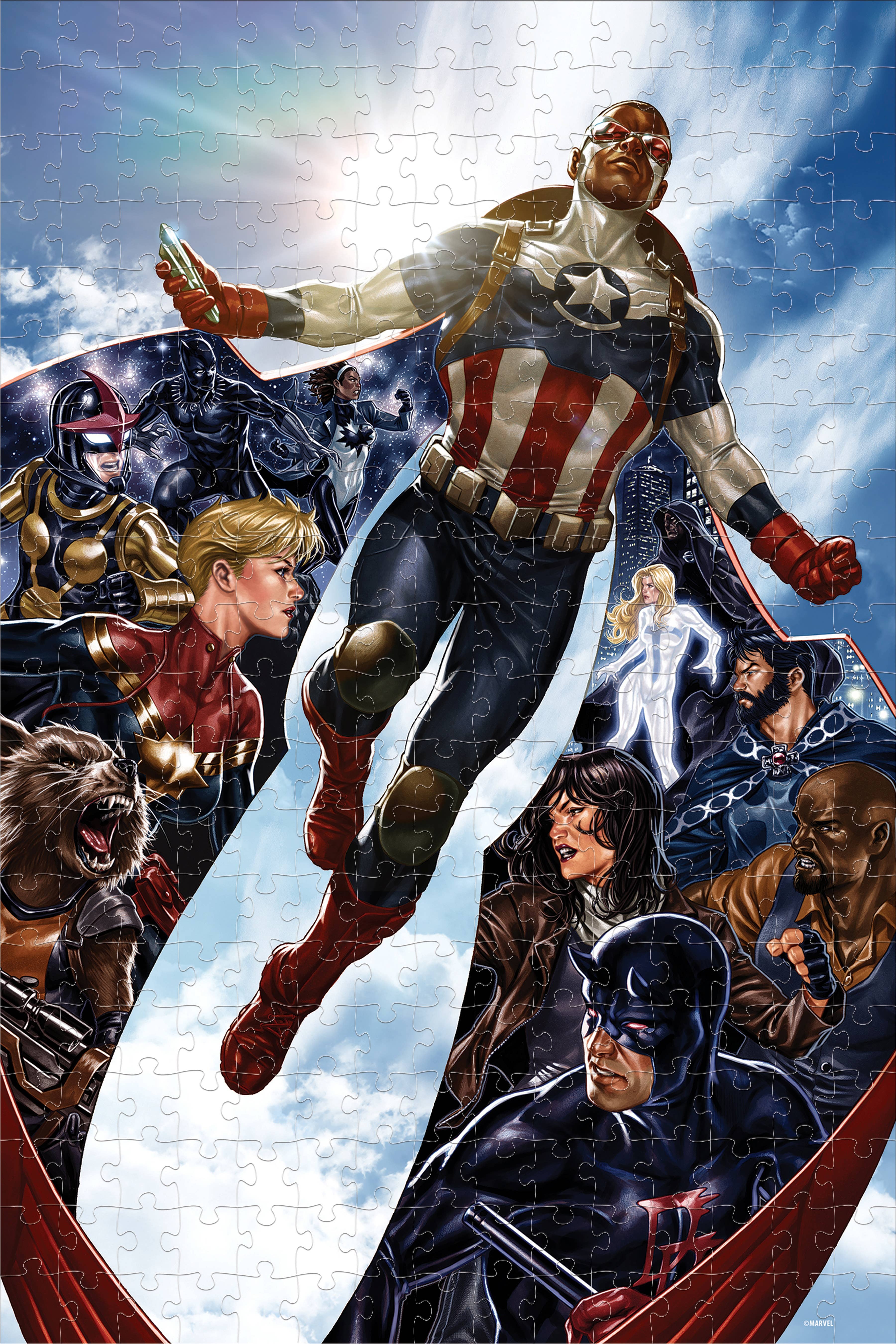 Primemotion, Inc - Wholesale Puzzle - Adult - Marvel Captain America Falcon 300pc 12x18"3