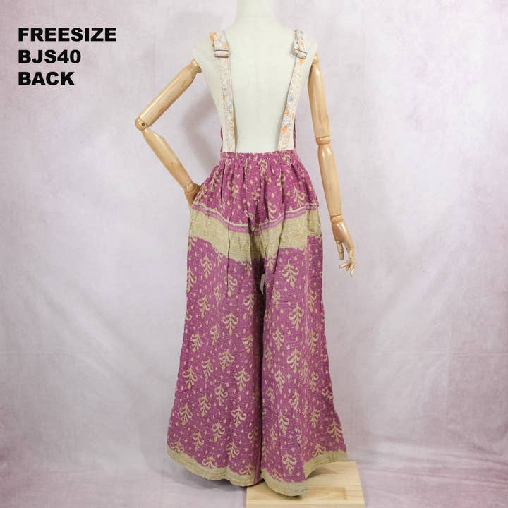 Karma Nepal Crafts - Wholesale Jumpsuit - Women's - Kantha Boho Bell Bottom Jumpsuit2