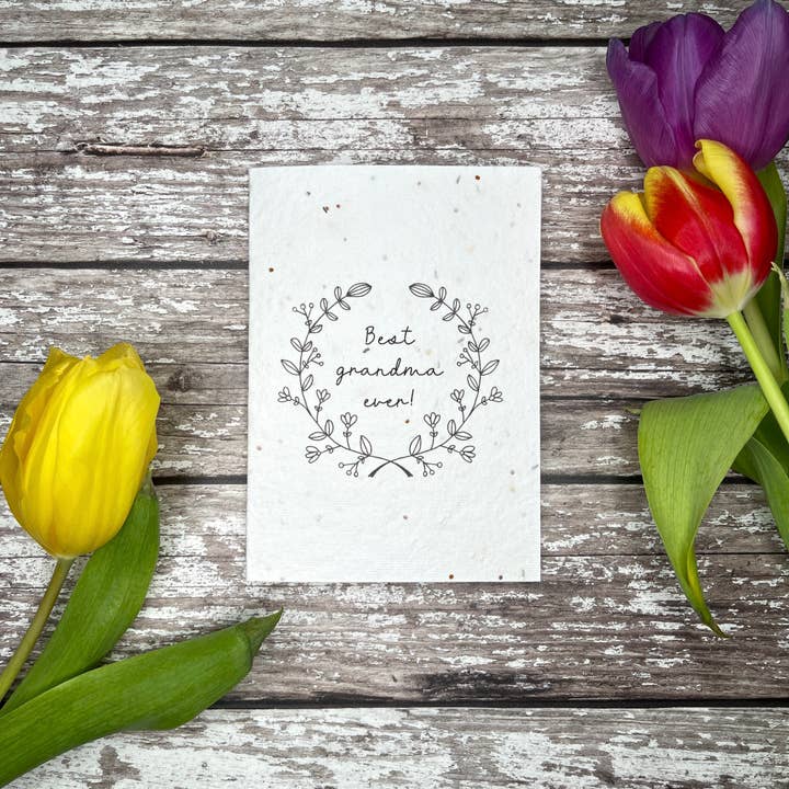 Best Grandma Mother's Day seed card for wholesale by Audrey & Coco