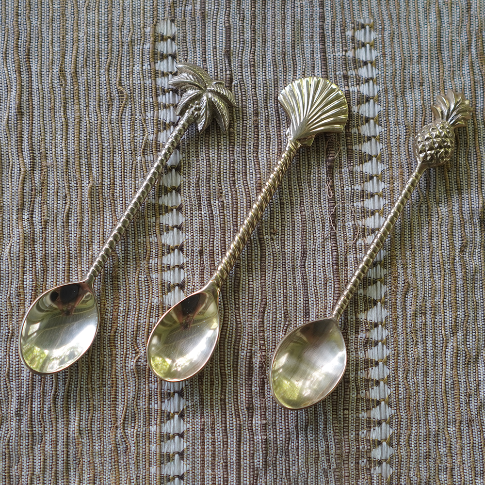 Balizen Direct from Bali - Wholesale Table Spoon (Cutlery) - Golden Bronze Teaspoons | Palm Tree1