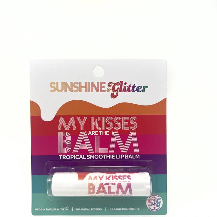 My Kisses Are the Balm Tropical Lip smoothie - 100% organic for wholesale by Sunshine & Glitter