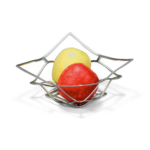 Bendable Basket - KAGO Square | Handmade with pure tin for wholesale by NOUSAKU