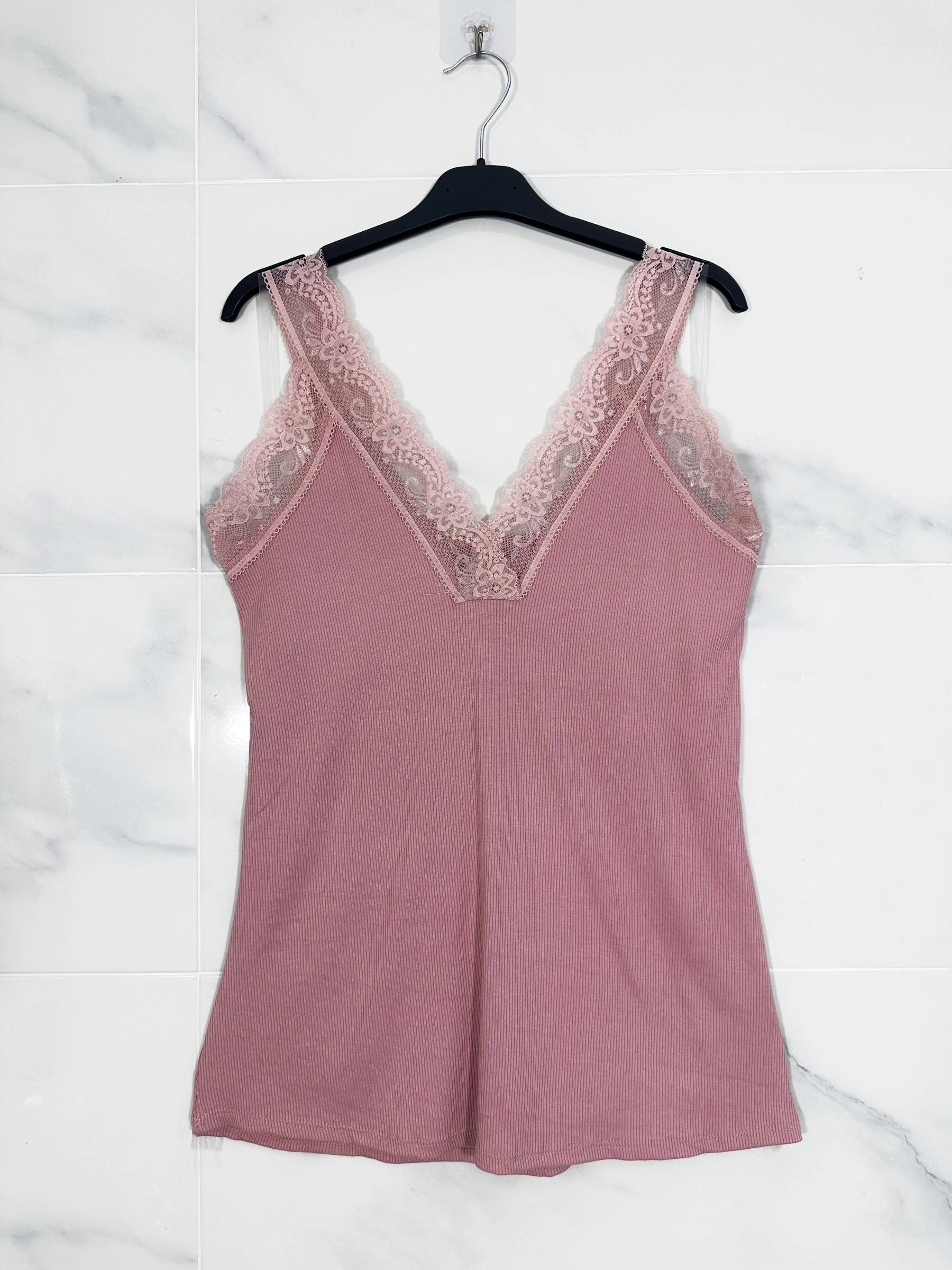 ZAFA PARIS - Wholesale Blouse - Women's - 11F00H73-Extra stretch viscose camisole with lace9