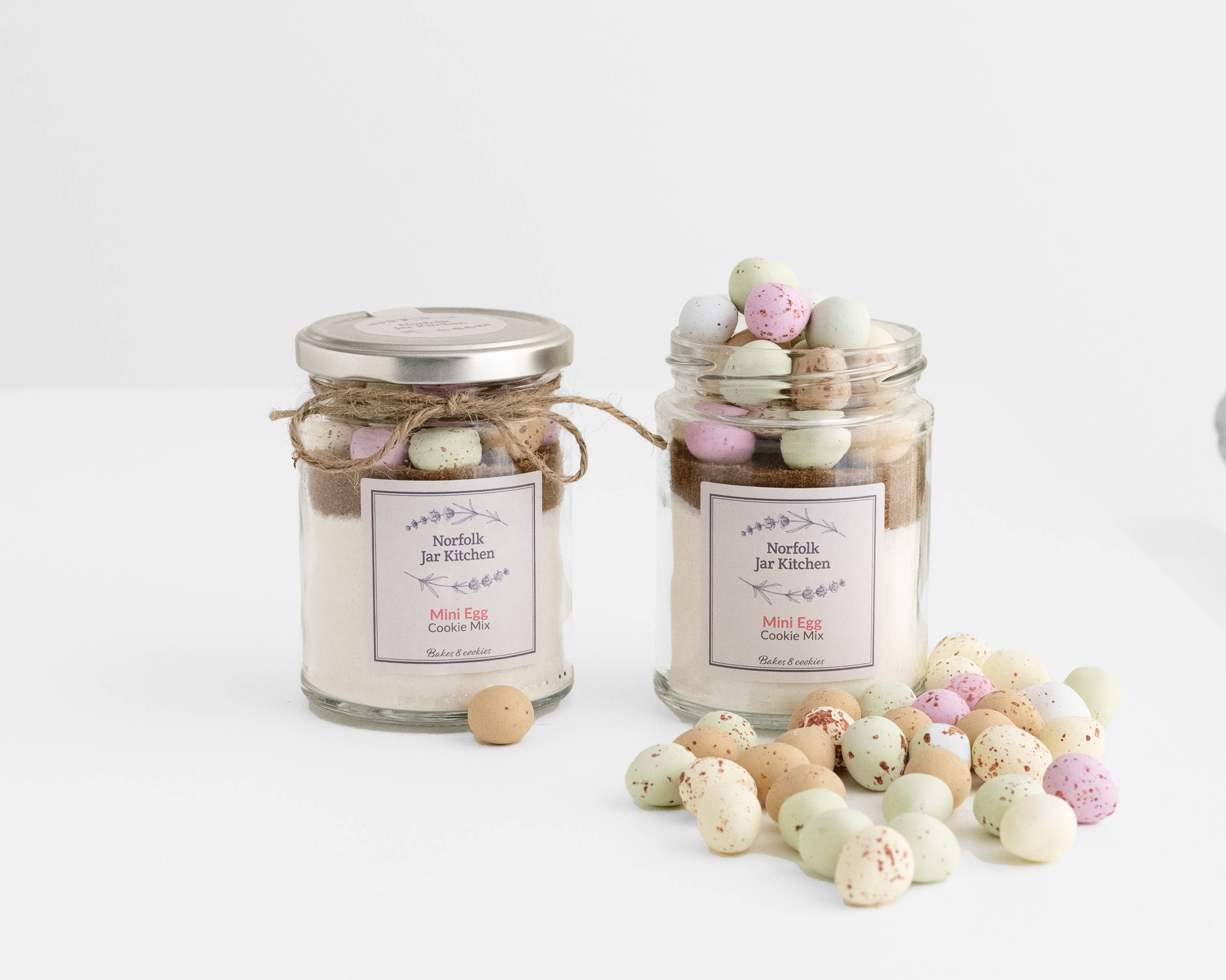 Norfolk Jar Kitchen - Wholesale Biscuit mix - Cookie Mix Jar Bakes 8 Cookies (Glass Jar)