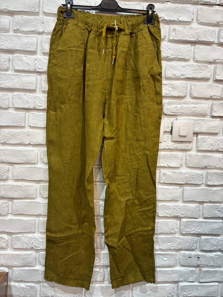 la maison des fibres naturelles - Wholesale Pants - Women's - pants 668121 100% Linen made in Italy52