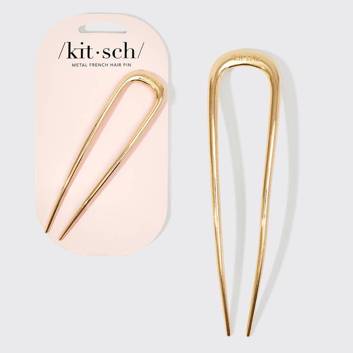 Metal French Hair Pin - Gold for wholesale by KITSCH