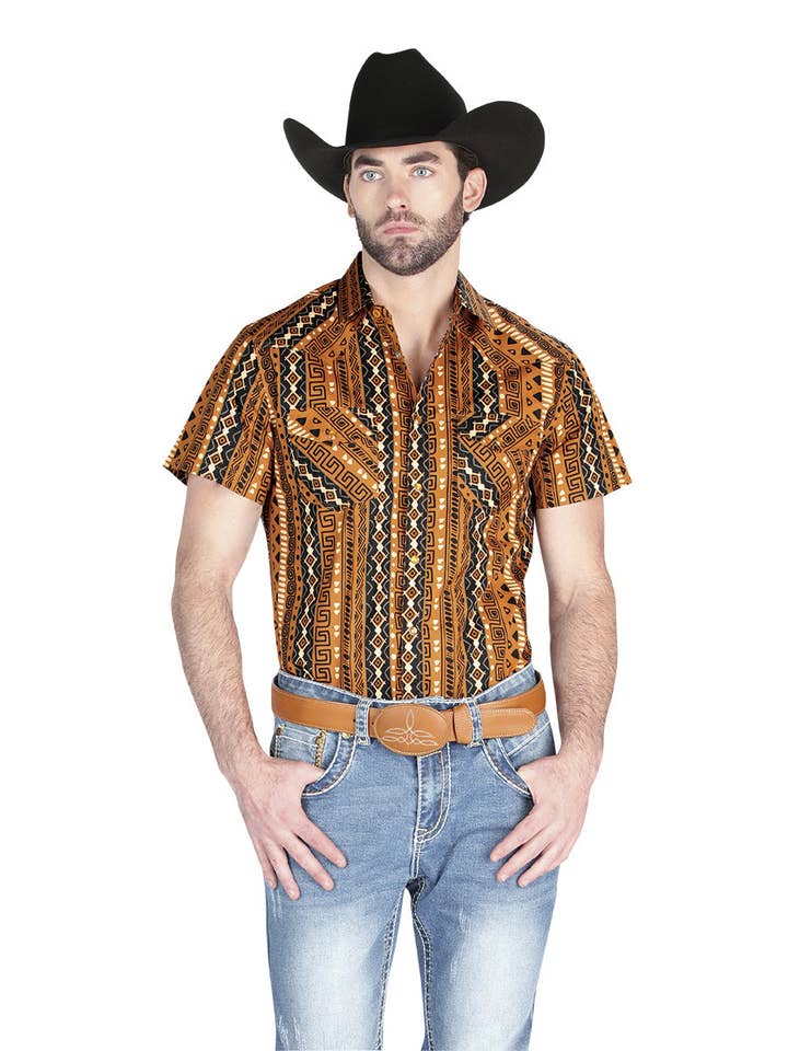 Camisa El General Western - Mostarda 44455 por atacado de El General Western Wear