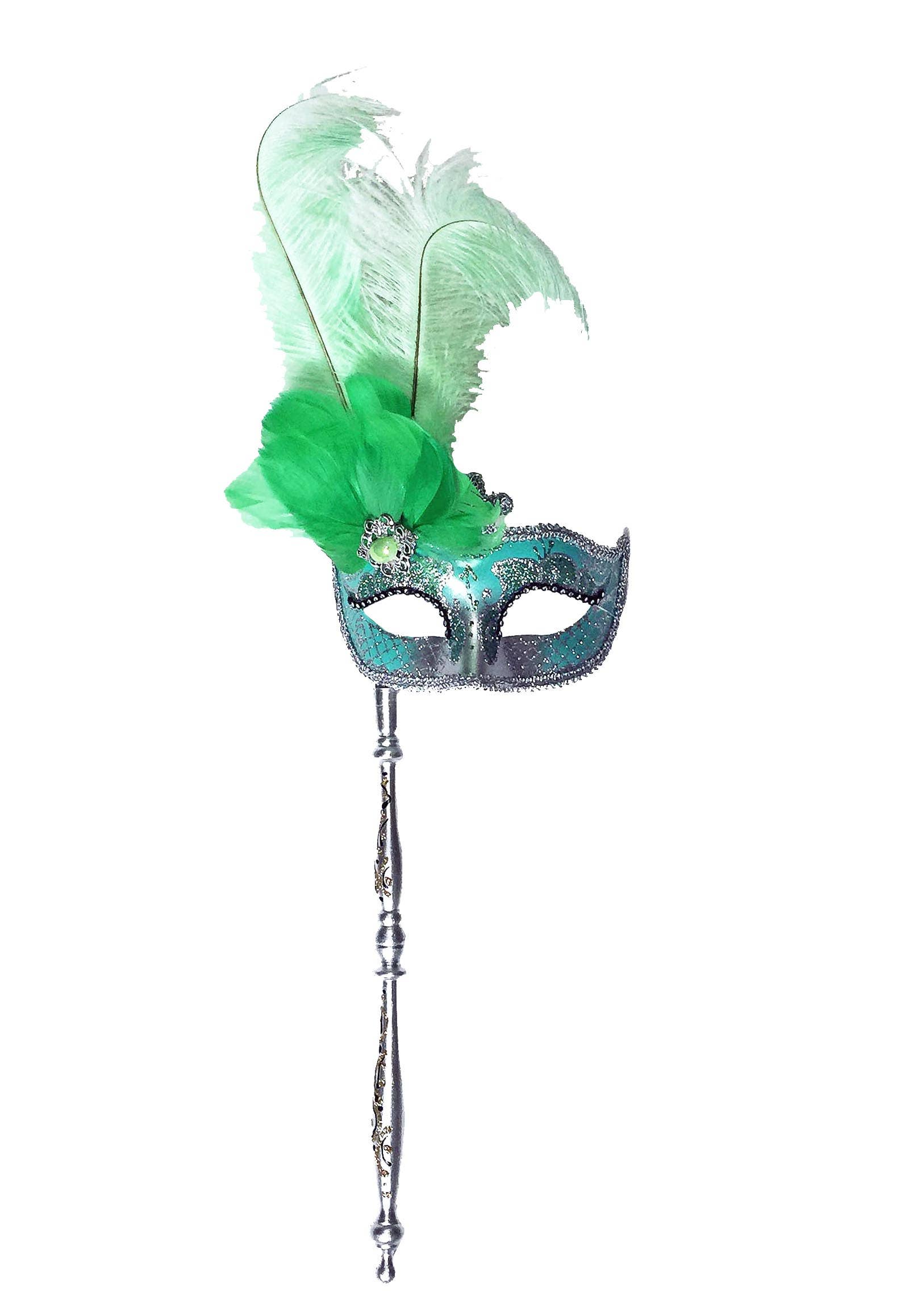 Mardi Gras Creations - Wholesale Costume - Women's - Anarkali Mask With Eye Detail With Detachable Stick9