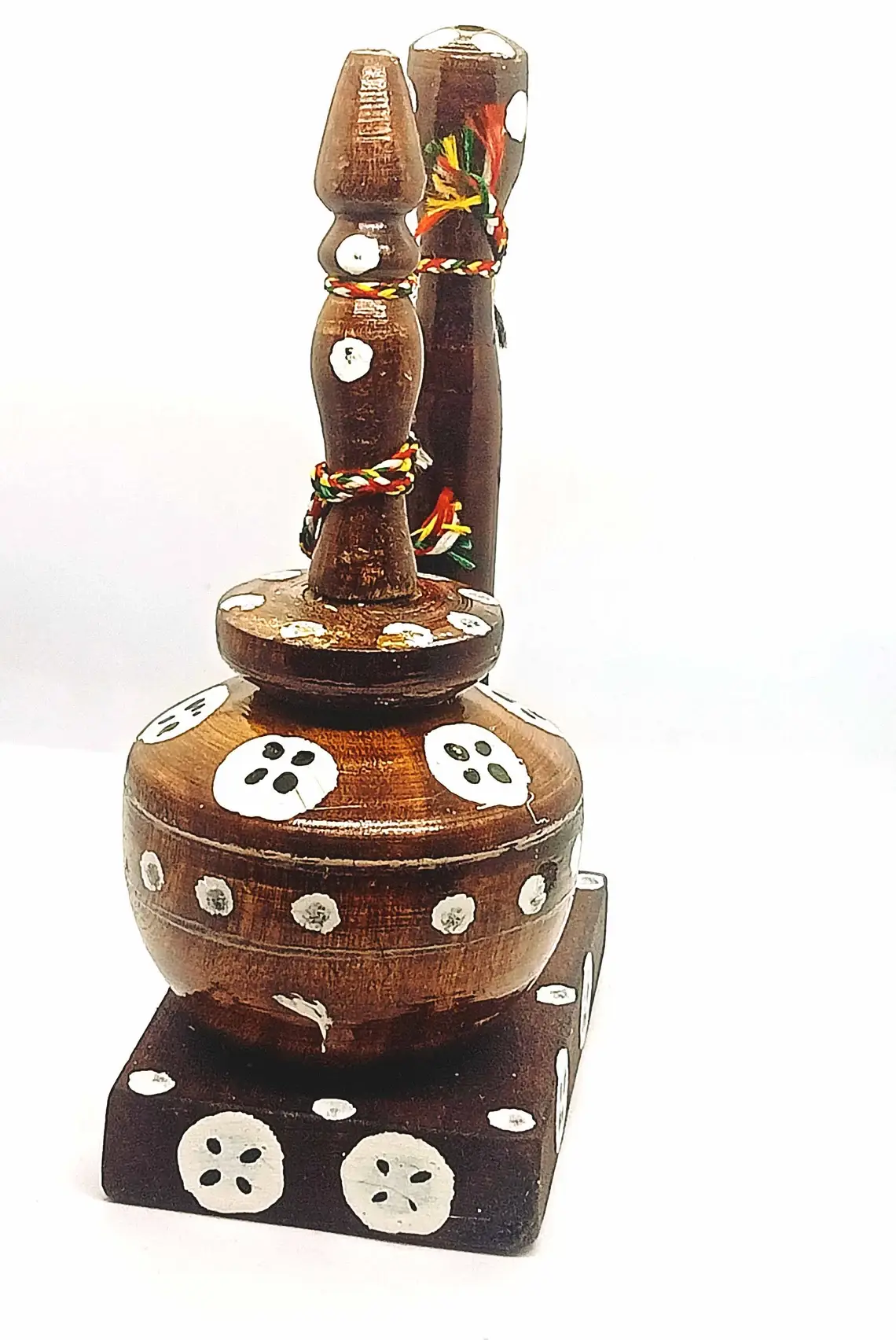 Magnifique Hearts - Wholesale Desk Decor - Kids & Baby - Last Act:  Ethnic Wooden Dahi Handi for Home Decor 6''X3.5''3