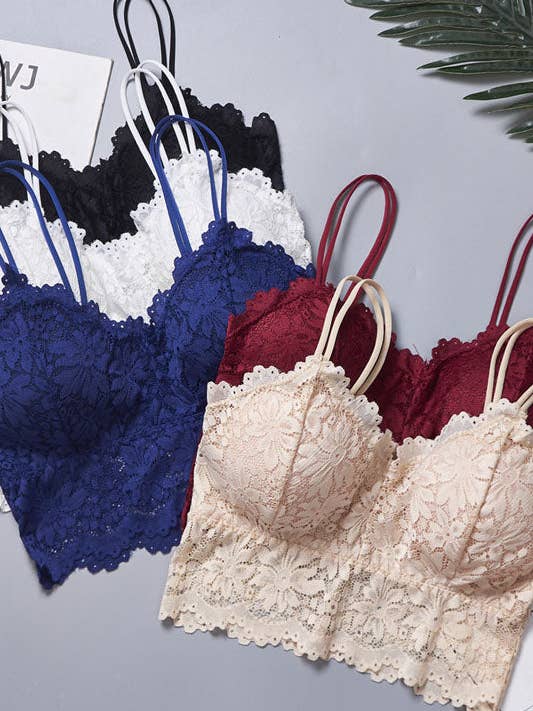 Solid Lace Bralette Top for wholesale by Fleurworld