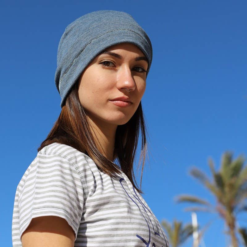 Purple Sardine - Vendita all'ingrosso Berretto - Donna - Berretto 231 - Cotone riciclato in denim lavato3