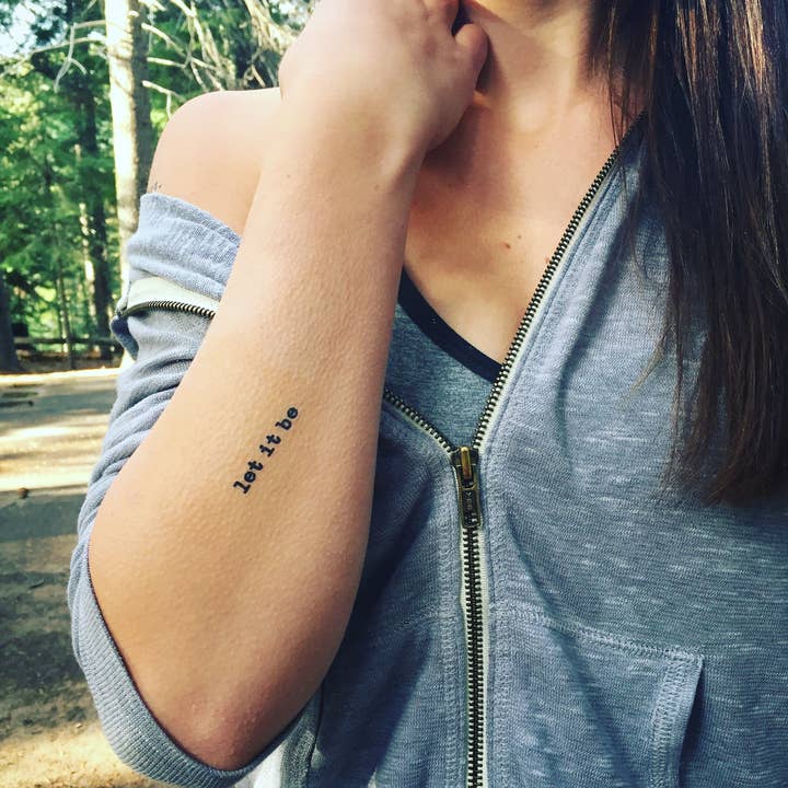 Conscious Ink - Wholesale Temporary Tattoo - Let It Be Manifestation Tattoo