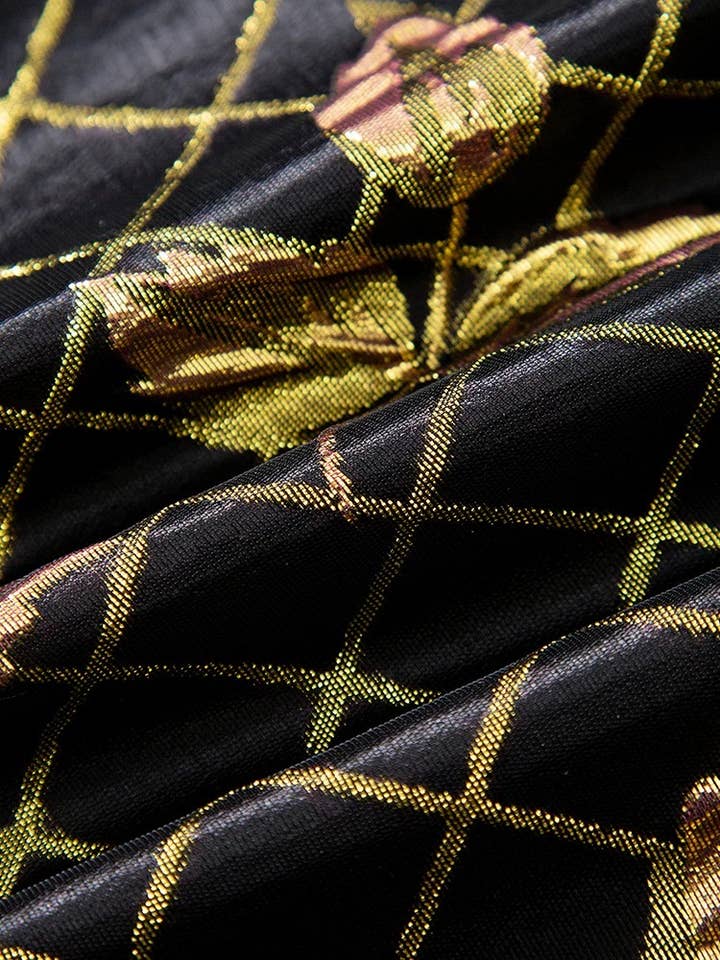 Black DR903Y Handmade Beaded Embossed Sleeveless Elegant Dress for wholesale on Faire11