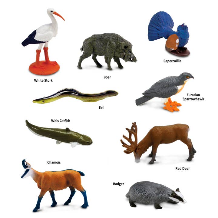 Safari Ltd. - Wholesale Figurine Toy - Kids - European Animals TOOB
