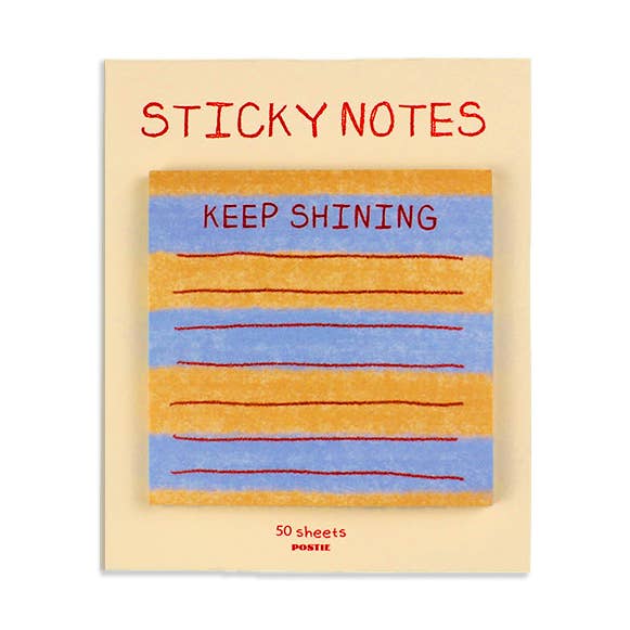 Notes autocollantes Keep Shining pour la vente par POSTIE