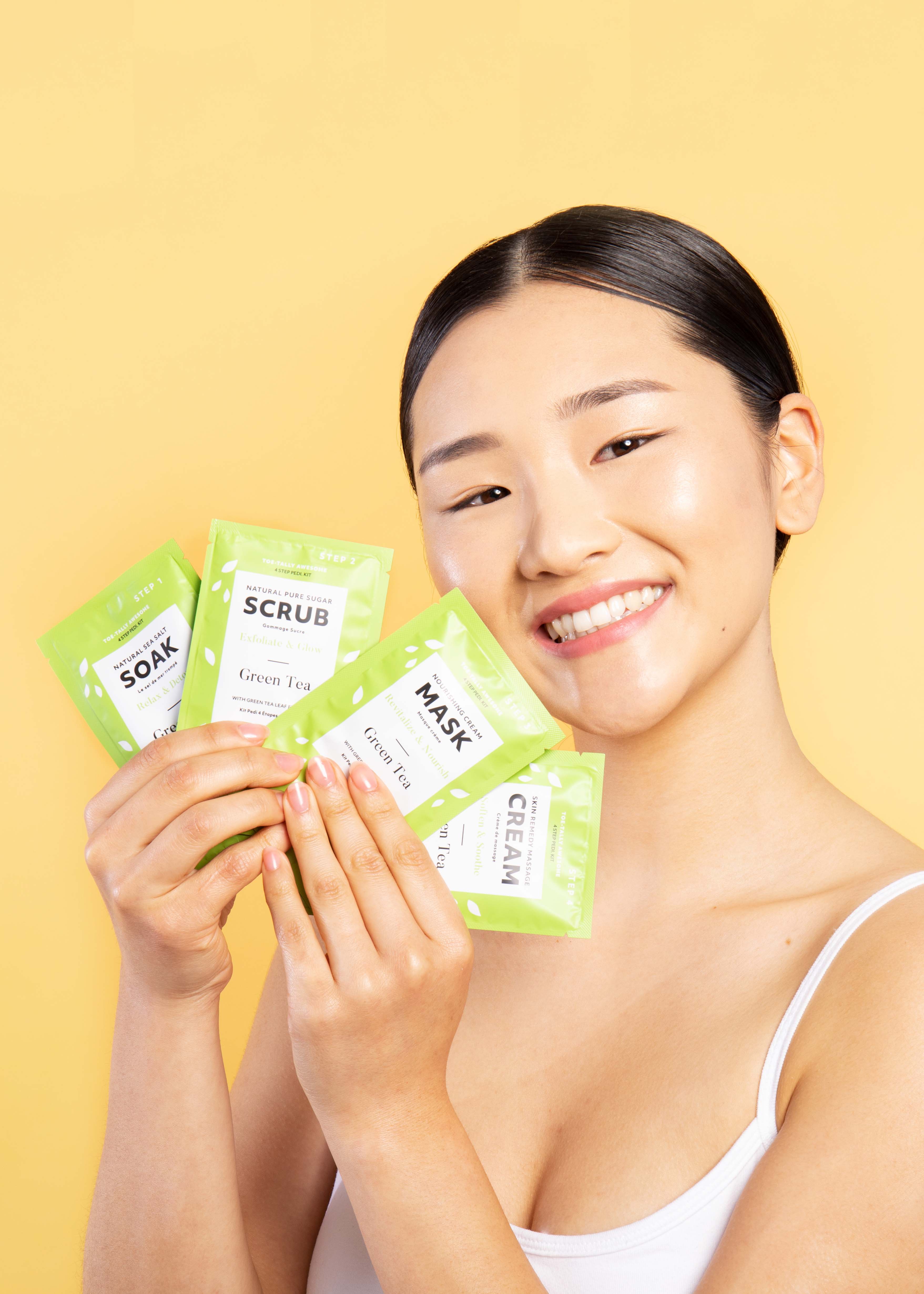 AvryBeauty - Vendita all'ingrosso Set per manicure - Kit Pedicure in 4 Fasi - Tè Verde1