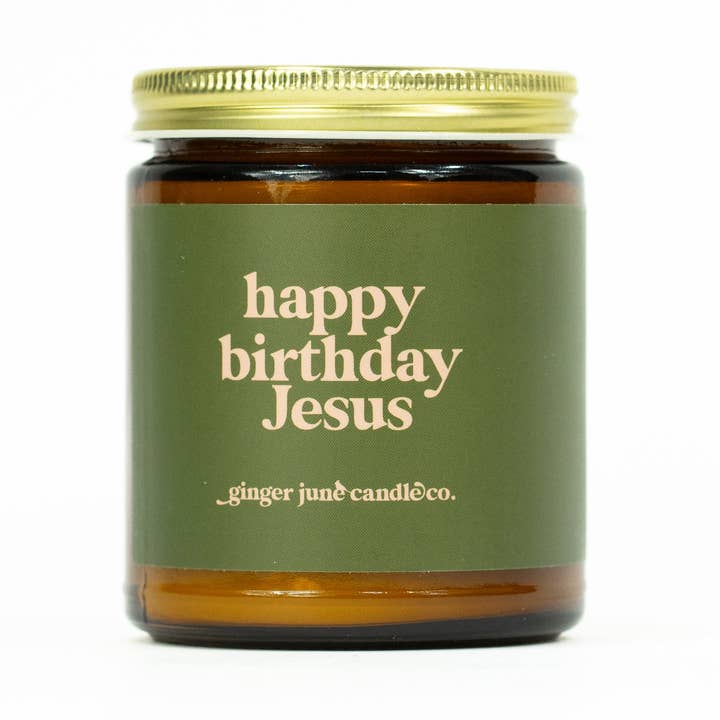 feliz cumpleaños Jesús • 2 colores para elegir para venta al por mayor de Ginger June Candle Co.