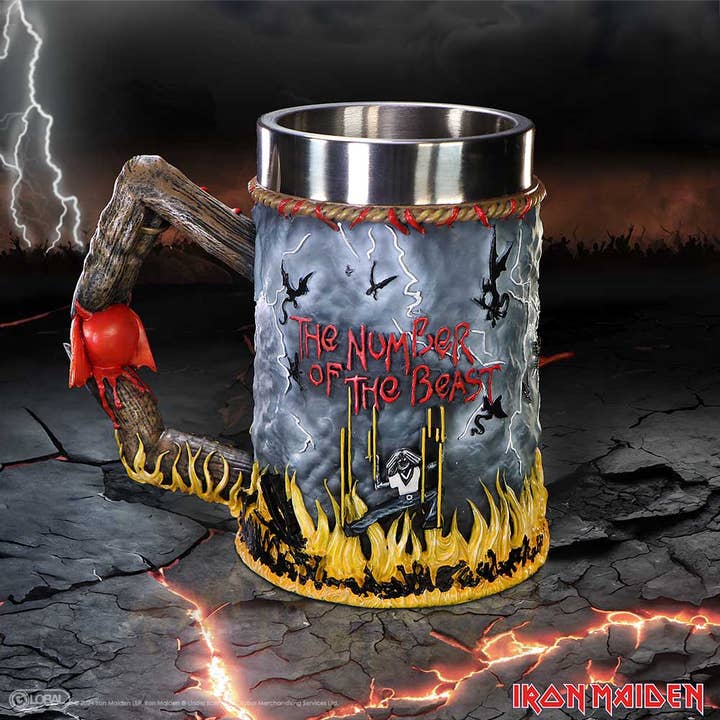 WONDER IMPORTS AUSTRALIA - Wholesale Beer glass/mug - Iron Maiden The Number of the Beast Tankard 16cm7