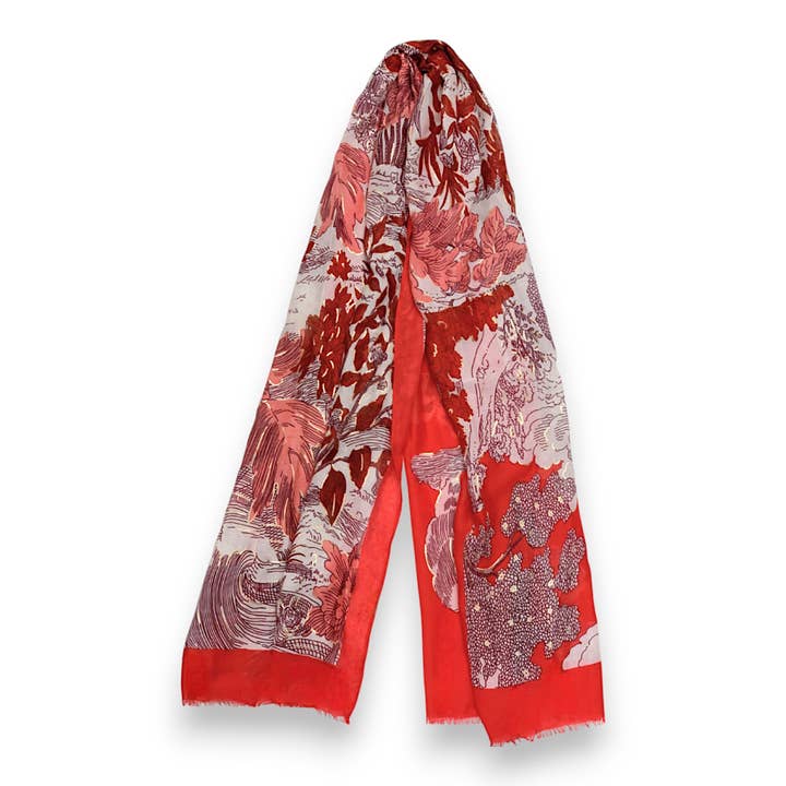 Lili Scarves (US Duty Free) – wholesale Scarf – Women's – Nature Art Print Scarf13
