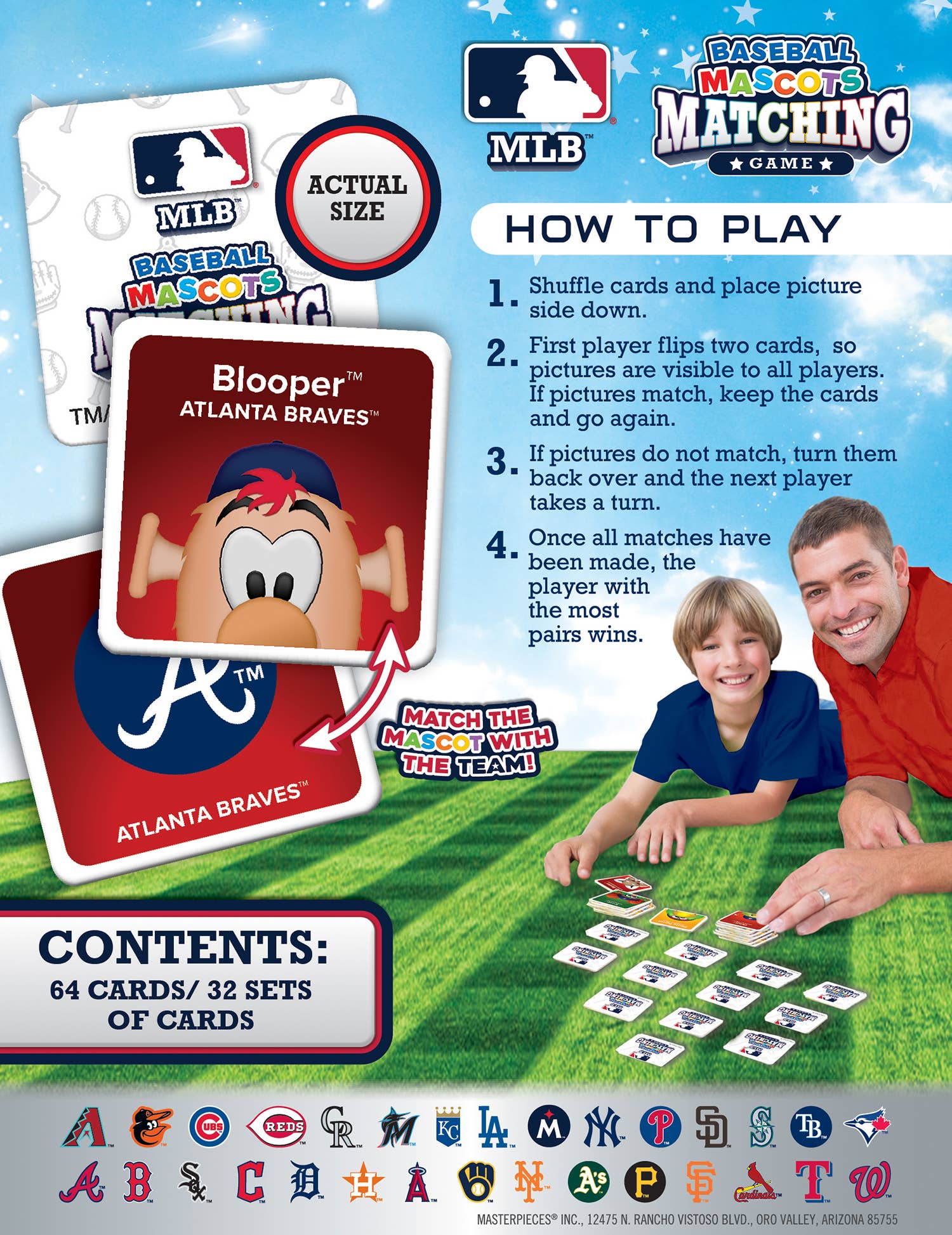 Masterpieces Puzzles - Wholesale Card Game - MLB - Mascots Matching Game2