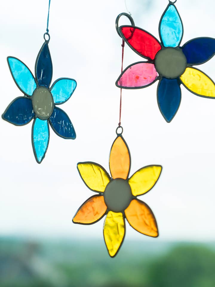 Multi Colour Flower Suncatcher for wholesale by Namaste
