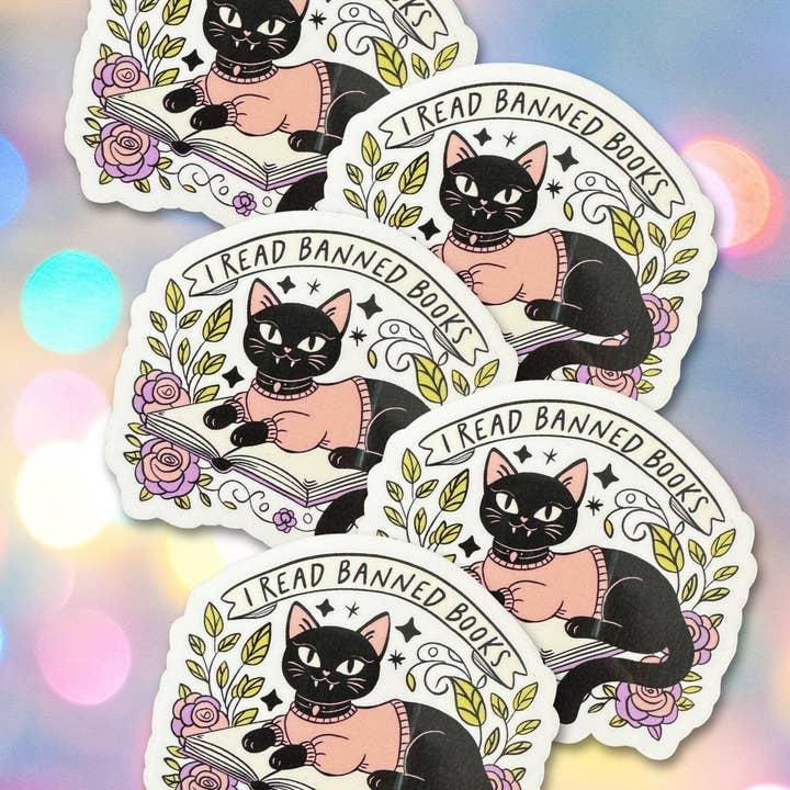 Sprinkles Studios - Wholesale Sticker - Read Banned Books Vinyl Sticker1