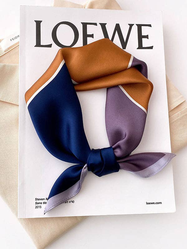 Square Vintage Color-Block Scarf for wholesale by VividLux