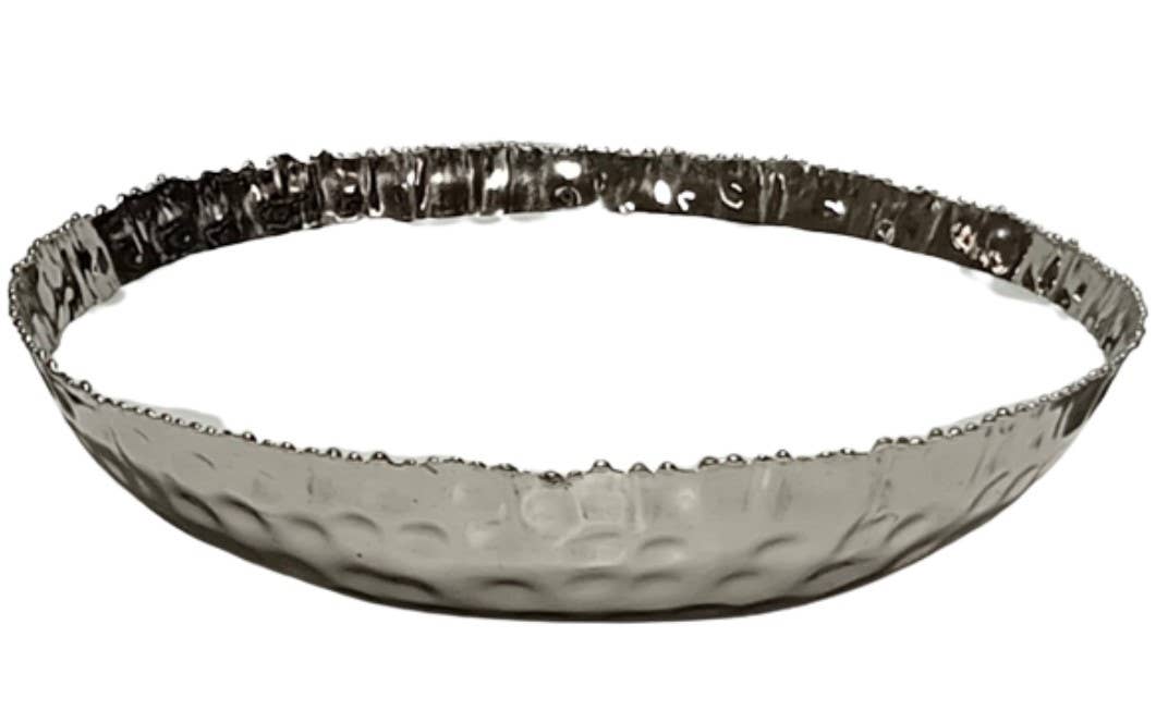 Indriya Home - Wholesale Votive Candle - Urli shaped Hammered Metal Holiday Candle – Gold & Silver