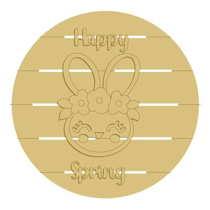 3D Happy Spring Unfinished Wood Cutout Style 1 for wholesale by Diverse Woodworking