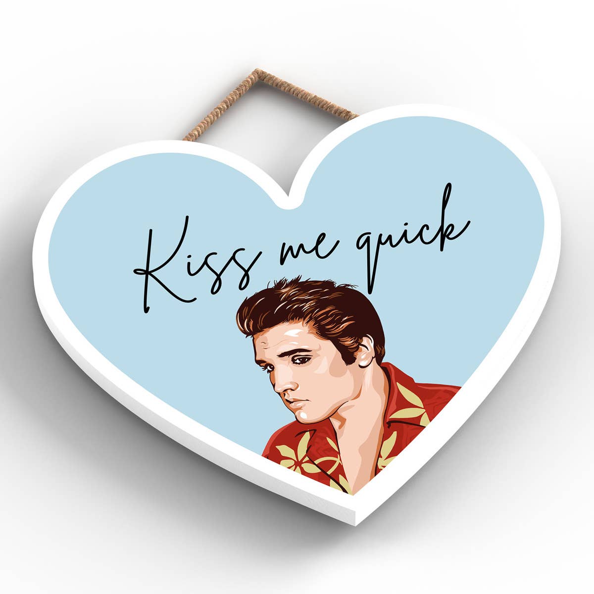 Vivid Squid Wholesale – wholesale Plaque – P7204 - Elvis Kiss Me Quick Elvis Presley Hand Drawn Illustr1