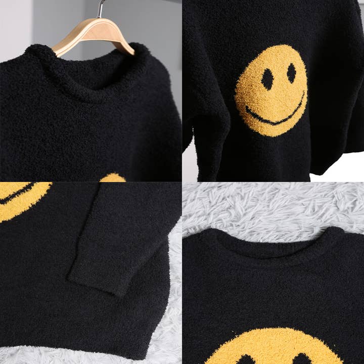 Sensibling Corp. - Wholesale Knit Sweater - Women's - Smile Accented Crewneck Sweater Top9