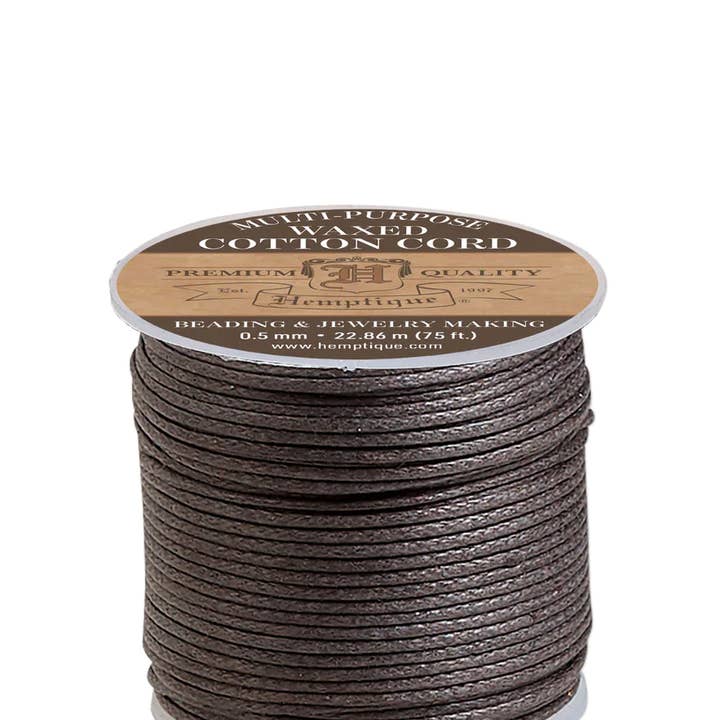 Hemptique – material para artesanato por atacado – Cordão de Algodão Encerado 0,5mm / 1mm / 2mm2