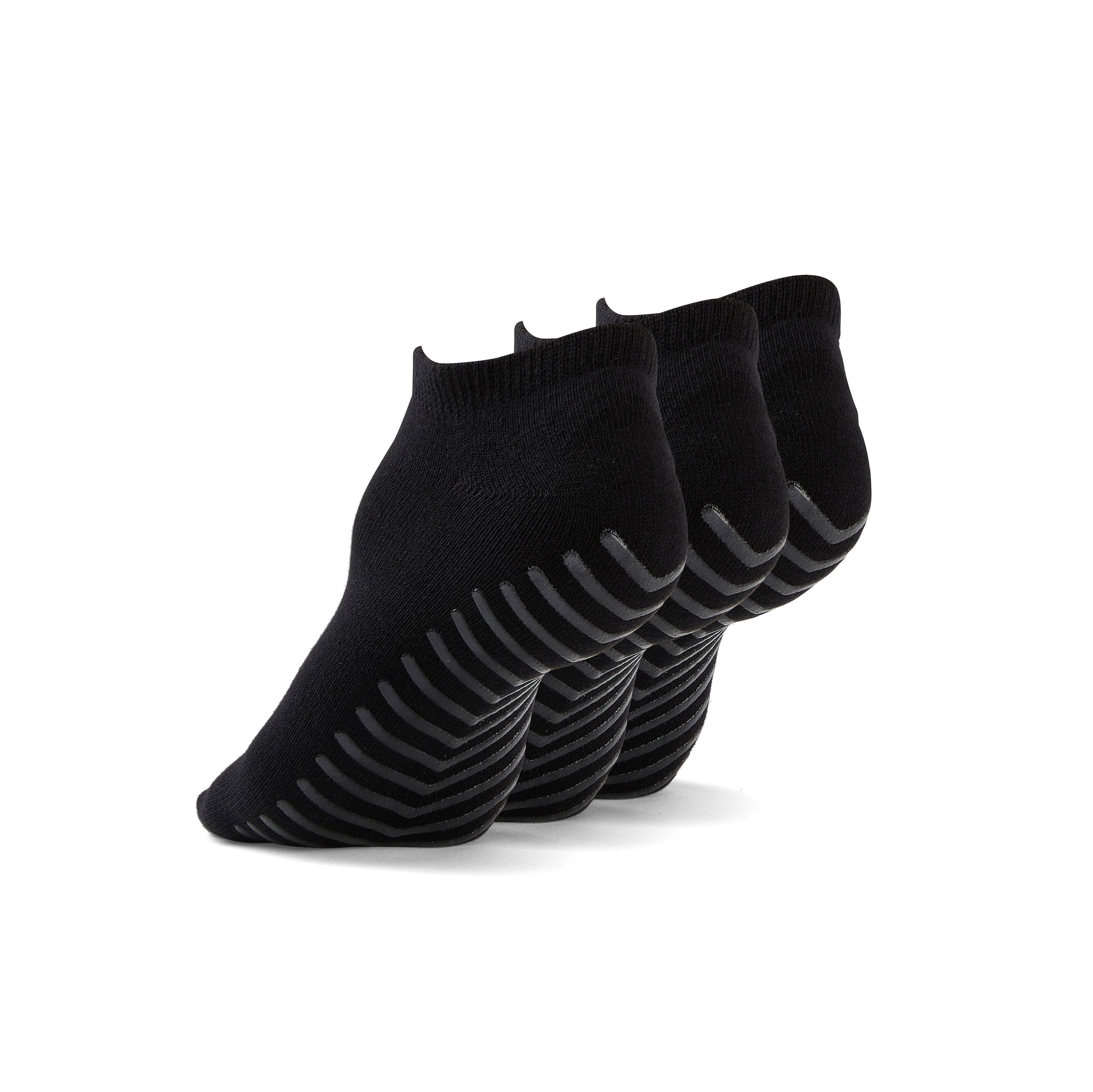 Gripjoy - Wholesale Socks - Unisex - Black Low Cut Non-Slip Socks - 3 pairs1