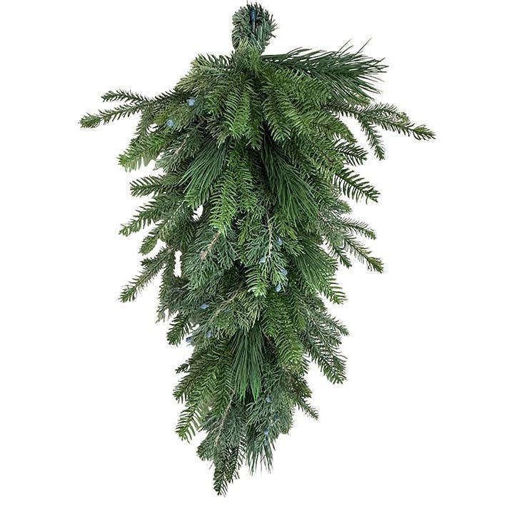 Will's Company - Wholesale Artificial Plant - Artificial Belgium Mixed Pine Tear Drop Swag - 32"