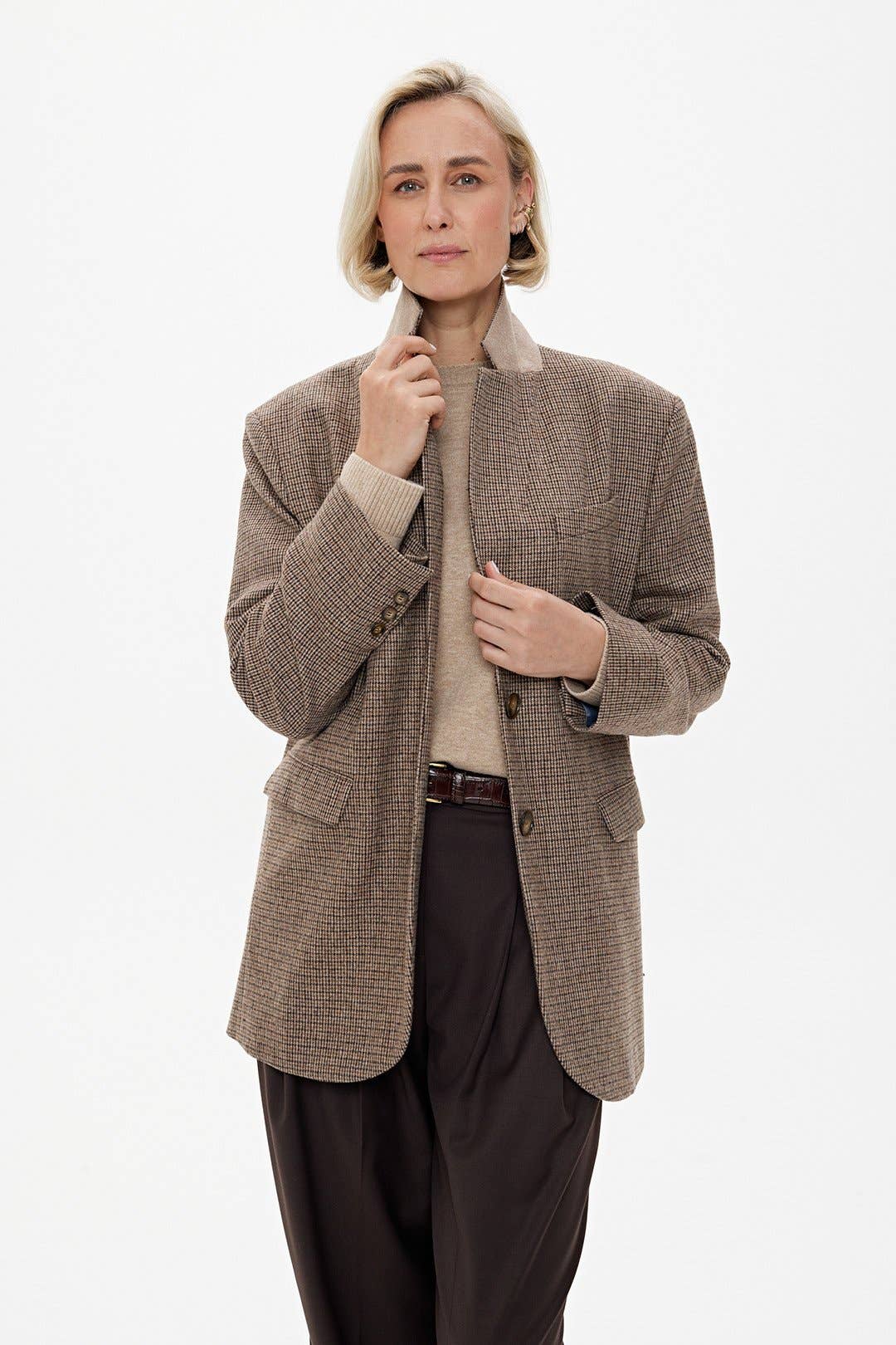 CAPSULE by Agnė Gilytė - Venta al por mayor Jersey de punto - Mujer - Jersey 'COPENHAGEN' | mezcla de merino y cachemira en arena de duna4