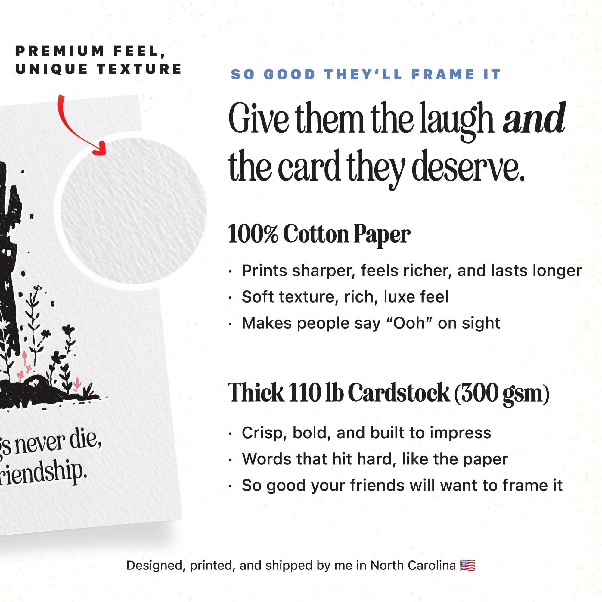 Petty Paper Studio - Wholesale Friendship Card - Zombie Friendship Never Dies - A2 Halloween Greeting Card1