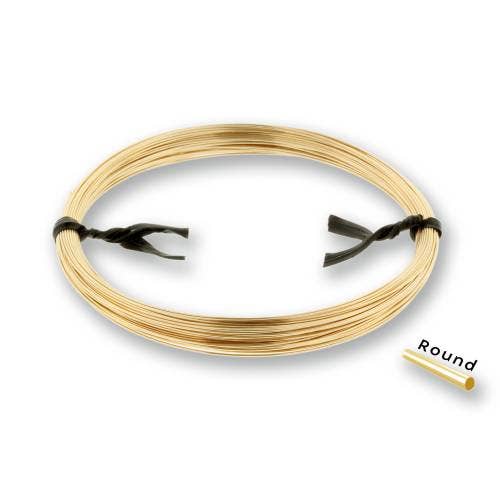 14Kt Gold Filled Half-Hard 24 Gauge Round Wire - 1 Ozt/pk for wholesale by Plazko