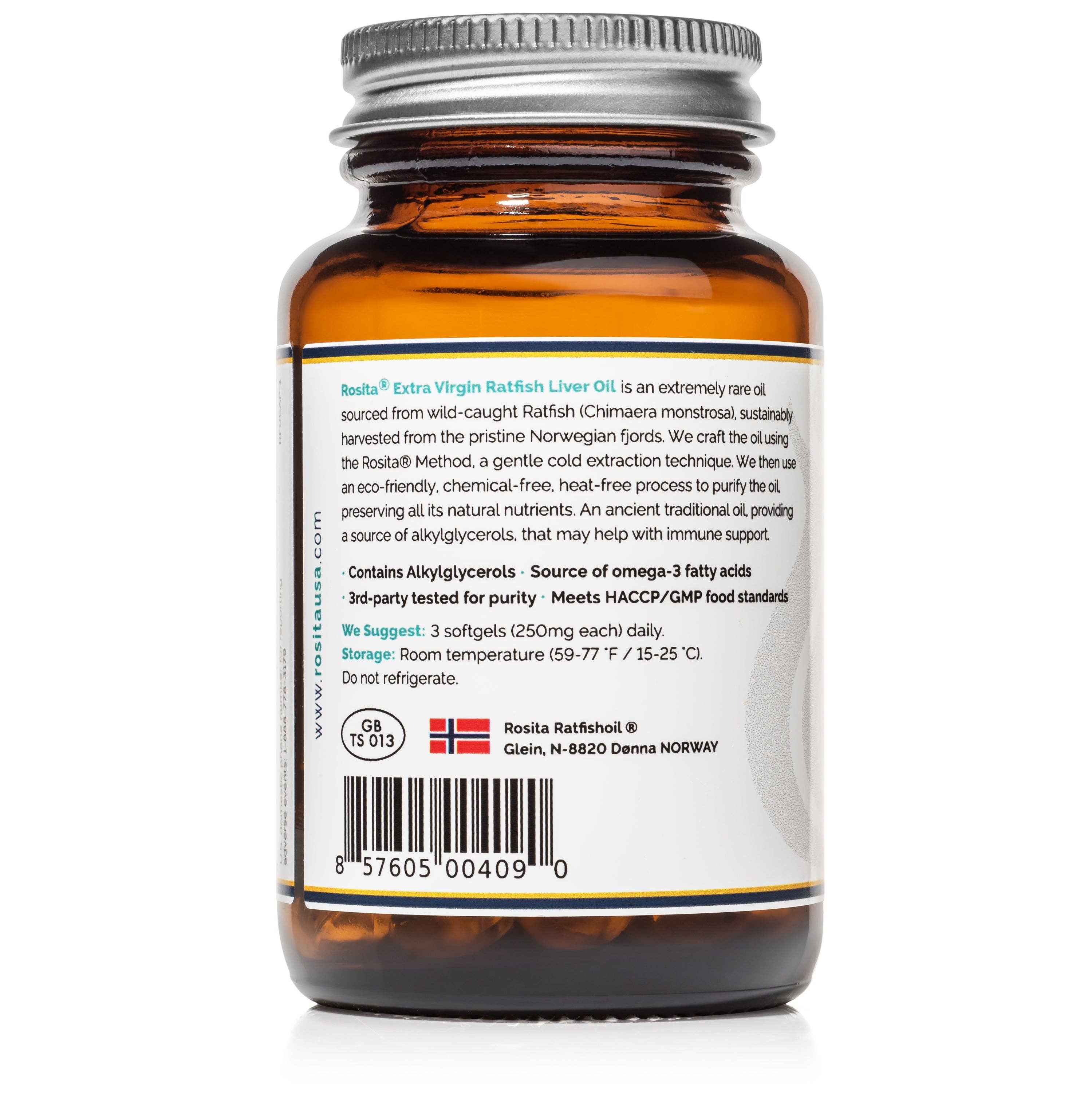 Rosita - Wholesale Oral Supplement/Vitamin - Rosita Extra Virgin Ratfish Liver Oil Softgels1